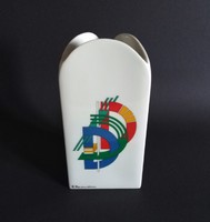 Marcello Morandini absztrakt 'Alphabet' váza,  Rosenthal Studio Line 1980's -1-