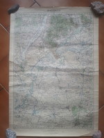 Zemplén és Hajdu vármegye térképe (kivágat) 1:200.000 1924-ben lezárva