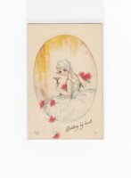 Gyönyörű művészi Újévi "Primus Pastella" képeslap postatiszta