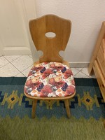 Crossed out! 4+1 Carved upholstered pine wood chair for sale,