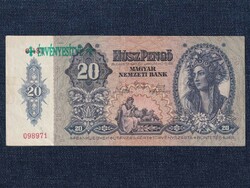 Háború előtti sorozat (1936-1941) 20 Pengő bankjegy 1941 felülbélyegzett (id64634)