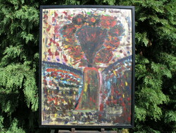 Rubint Ávrahám Péter (1958 - ) olajfestmény 90×70 cm