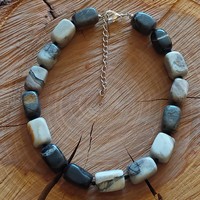 Nice large picasso jasper necklace