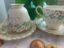 Nearly 100-year-old paragon queen mary, may blossom set of 2, cup and small plate