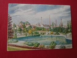 Del007.8 Old postcard - Pécs - Lake Balokányi - Zsolna factory - Paál i. After his painting