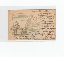 Újévi Ünnepi  képeslap törpe 1900 dombornyomott hosszúcímzéses