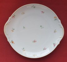 PMR Bavaria Jaeger & Co német porcelán tálaló kínáló tál tányér süteményes virág mintával