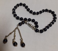 33-eye chocolate prayer chain made of black porcelain eyes