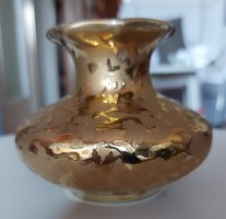 Bel-Terr China U.S.A. 22 KT. GOLD aranyozott porcelán váza