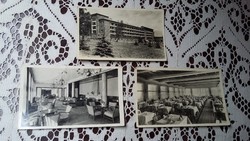 Három régi képeslap: Galya Nagyszálló a Mátrában (szálló, társalgó, étterem)