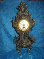 Antik díszes barokk fém kandalló óra falióra