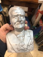 Bust of Miklós Horthy, 18 cm high, made of plaster, for collectors.