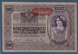10000 Korona 1918 deutschösterreich stamp back cover ornament