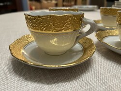 Collectors! Wonderful, bohemian coffee set, richly gilded, in showcase condition!