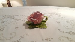 Porcelán rózsa,sétáló gyertyatartó