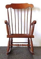 1L438 high back turned wooden rocking chair
