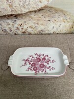 Hollóháza flower pattern porcelain ashtray a30