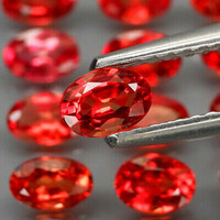 Genuine Vivid Red Padparadsha Sapphires 3x5mm Guaranteed! Africa/ Songea