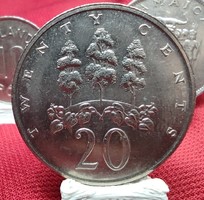 Jamaikai 1989. 20 cent