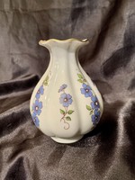 Hibátlan Zsolnay kisméretű váza kék virágokkal