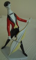 Zsolnay cello porcelain figure, flawless