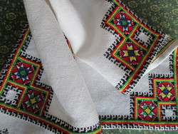 Cross-stitch embroidered tablecloth, handmade - in mint condition