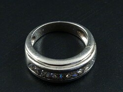 Unisex men's women's 925 sterling silver stone ring