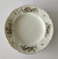 Set of 6 beautifully marked antique haas & czjzek fine thin porcelain cookie and sandwich plates