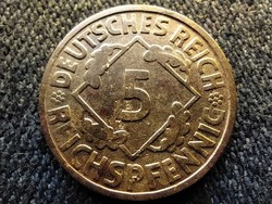 Németország Weimari Köztársaság (1919-1933) 5 Reichspfennig 1924 J (id24061)