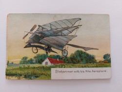 Régi képeslap sárkányrepülő levelezőlap Jacob Ellehammer kite aeroplane