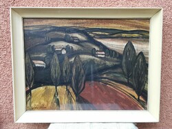 Sz. Győrfy skármá - hill picture gallery painting