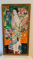 Oil on canvas painting after Gustav Klimt, unknown painter, oil on canvas.