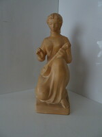 R. Kiss lenke beautiful flawless ceramic sculpture of a girl playing music.