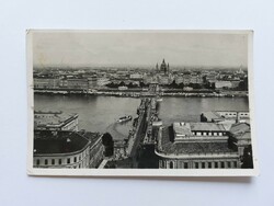 Old postcard photo postcard Budapest chain bridge