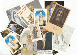 76 db Modern és régi Vallási imaképek szentképképek mindenféle papírok vegyesen