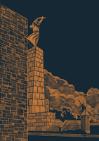 Statue of Liberty on Gellért Hill - canvas print - benjamin the wolf