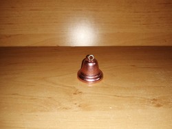 Karácsonyfadísz rózsaszínű fém csengő 2,5 cm