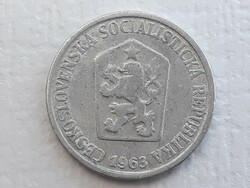 Csehszlovákia 10 Heller 1963 érme - Csehszlovák 10 Heller 1963 külföldi pénzérme