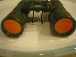 K binoculars, 10 x 25; field of view from a distance of 1000 m 96 m military color green with full data