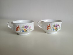 Régi Bavaria porcelán virág mintás csésze 2 db