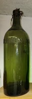 Old, large porcelain mineral water bottle with buckle, Csillaghegy mineral water