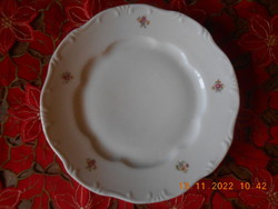 Zsolnay porcelán, virág mintás lapos tányér