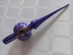 Old handmade purple top decoration with marble painting