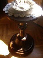Postman / table with sophisticated carving, made of oak