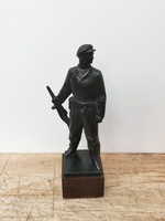 Zoltán Olcsai-kiss worker guard bronze statue