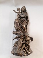 Madonna with harpies, resin statue