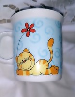 Happy cat designer message random children's cup, mug