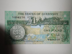 Guernsey 1 pound 1990 UNC
