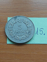 French 5 francs 1933 (a) nickel 15