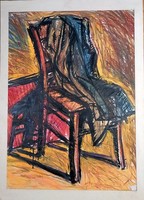 Ughy Miklós: "Szék" -eredeti, nagyméretű pasztellkép 1992-ből